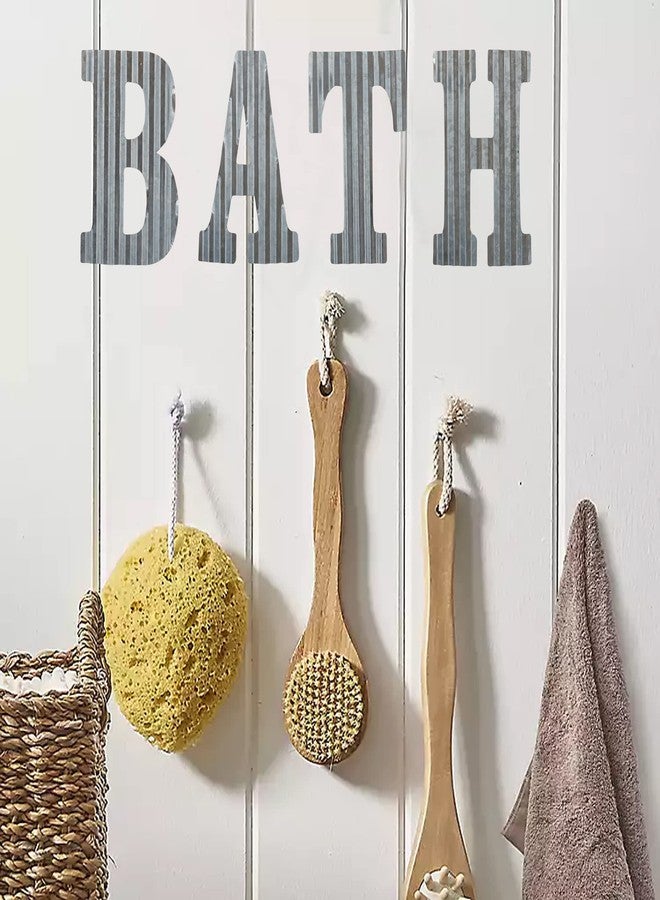 COLLECTIVE HOME كوليكتيف هوم - ديكور حائط معدني على شكل حروف مقاس 12 بوصة، أرقام من الفولاذ المجلفن، رموز ديكور معلقة ريفية، زخرفة معدنية مموجة، رقم المنزل (أ) - Image 3